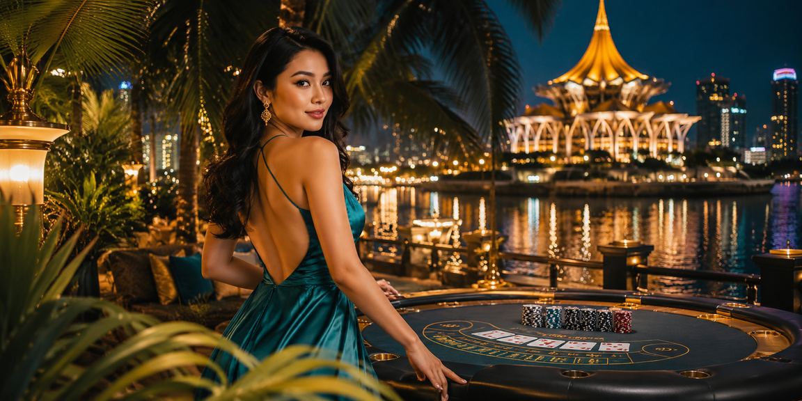 Dealer Blackjack langsung dengan permainan kasino menarik di Kuching Malaysia